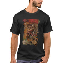Le tee - shirt rouge de noir de chevalier