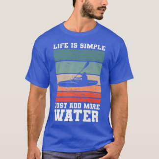 T-shirt Le Temps Passé Avec Le Kayak N'Est Jamais Perdu Po