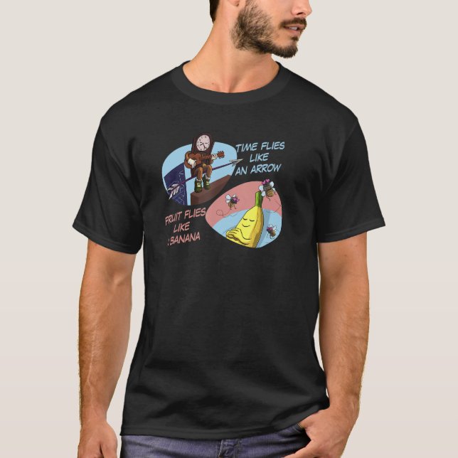 T-shirt Le temps vole comme une flèche, les fruits volent  (Devant)