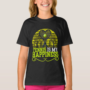 T-shirt le tennis est mon design de bonheur pour les amour
