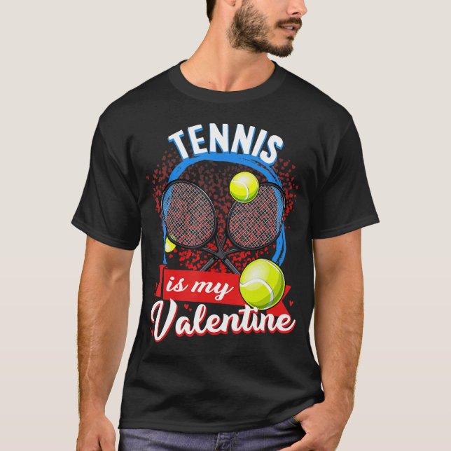 T-shirt Le Tennis Est Mon Saint Valentin Hommes Femmes Jou (Devant)