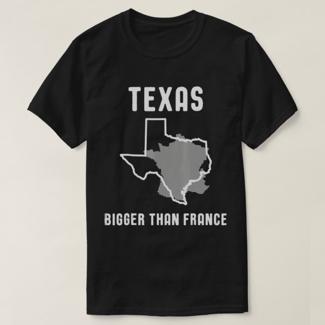 T-shirt Le Texas Est Plus Grand Que La France Drôle Étoile (Design devant)