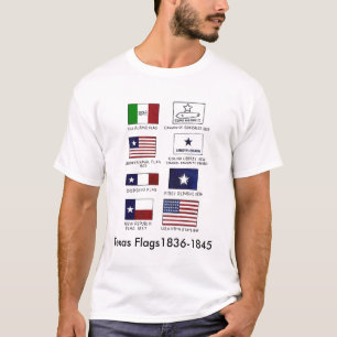 T-shirt Le Texas Flags1836-1845