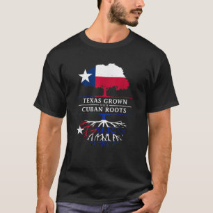 T-shirt Le Texas grandit avec les racines cubaines Cuba Pr