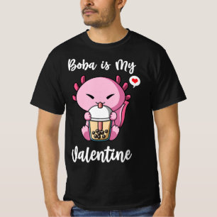 T-shirt Le thé Boba est mon axolotl de la Saint-Valentin A