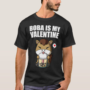 T-shirt Le thé Boba est mon cheval de la Saint-Valentin An