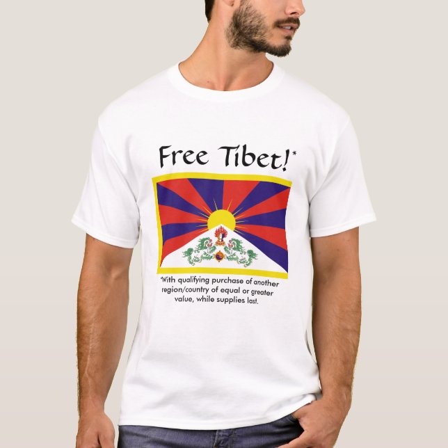 T-shirt Le Thibet libre (avec l'achat de qualification) (Devant)