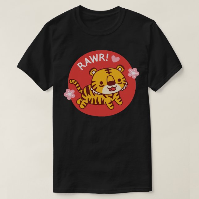 T-shirt Le Tigre Mignonne devient Rawer (Design devant)