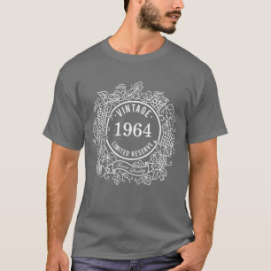 T-shirt Le timbre blanc vintage de vin de vigne, ajoutent