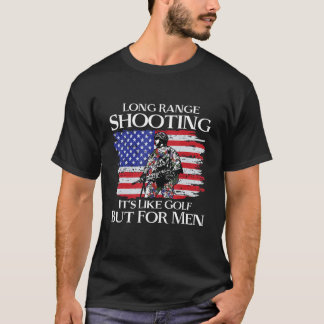 T-shirt Le tir à l'écran est comme le golf pour pistolet p