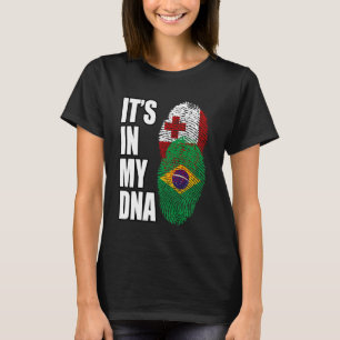 T-shirt Le Tongan Et Le Brésil Mélangent Le Drapeau De L'A