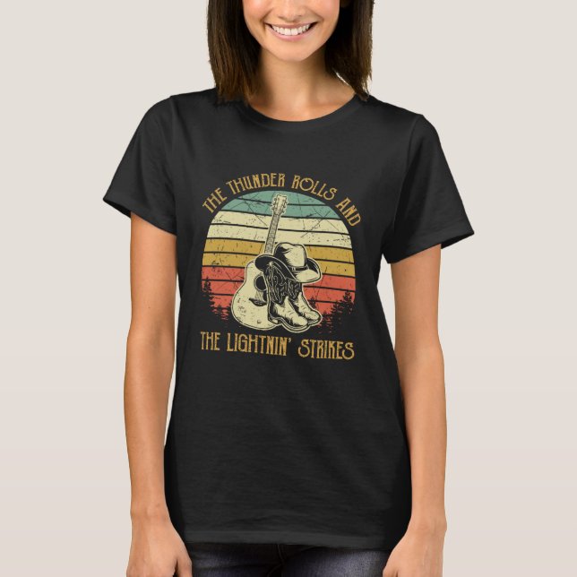 T-shirt Le Tonnerre Roule Et La Foudre Frappe Pays M (Devant)