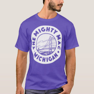 T-shirt Le tout puissant Mac Michigan Cercle White