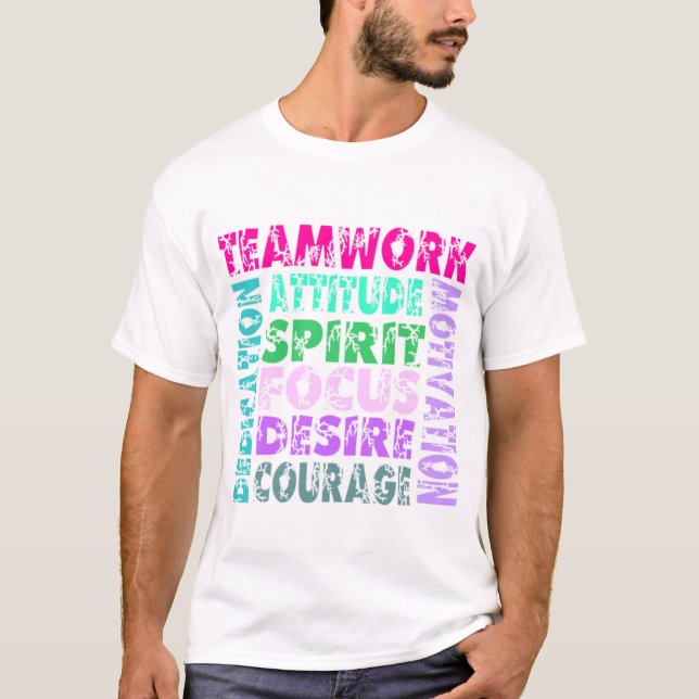 T-shirt Le travail d'équipe de VolleyChick (Devant)