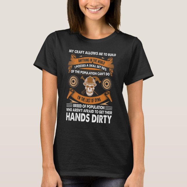 T-shirt Le Travail Du Bois Mon Artisanat Me Permet Le Trav (Devant)