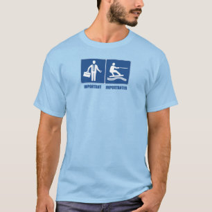 T-shirt Le Travail Est Important, Le Wakeboard Est Importa