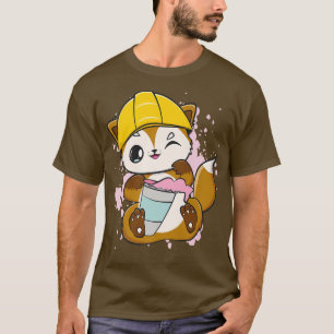 T-shirt Le Travailleur De Construction Fox Boit Du Thé De 