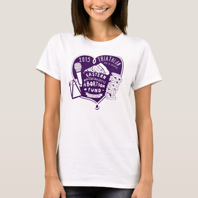 T-shirt Le triathlon T - pourpre de 2015 femmes (Devant)