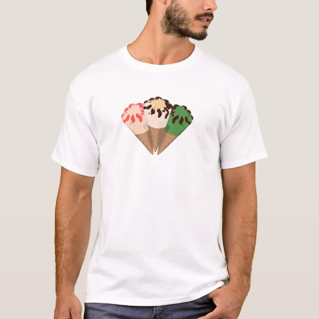 T-shirt Le trio de Cornetto (Devant)