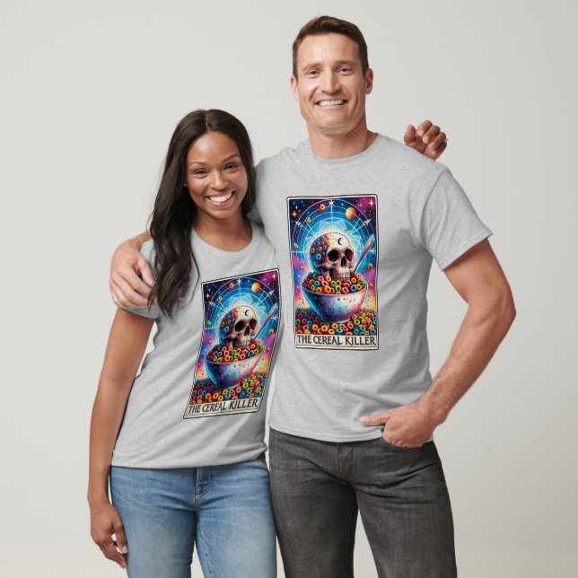 T-shirt Le tueur de céréales squelette drôle tarot (Unisexe)