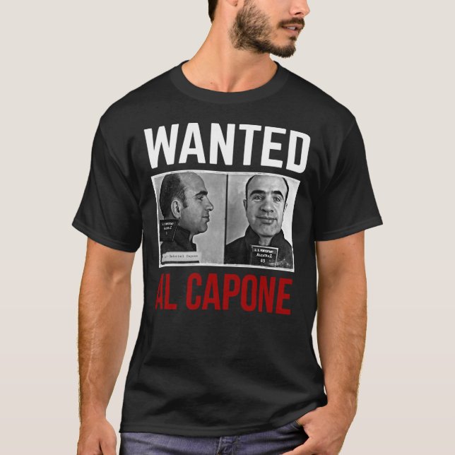 T-shirt Le V-Cou le plus Recherché d'Al Capone  (Devant)
