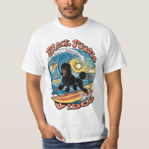 T-shirt Le Vague Surf Poodle Noir
