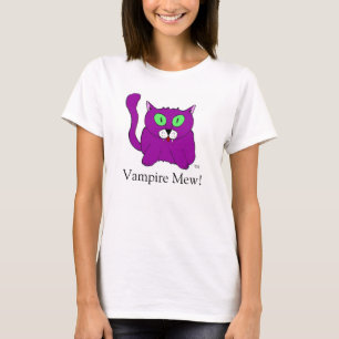 T-shirt Le vampire miaulent dessus