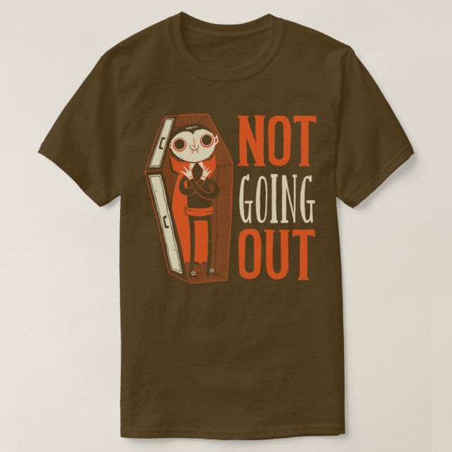 T-shirt Le Vampire ne sort pas (Design devant)