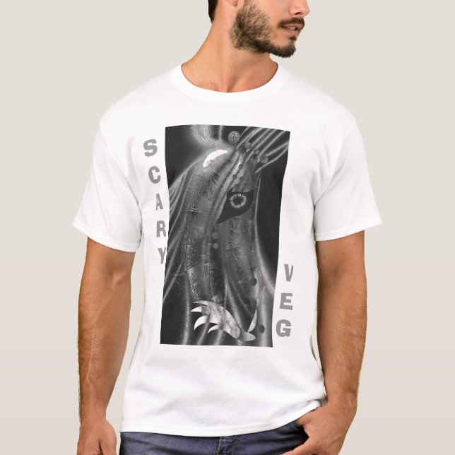 T-shirt Le veg effrayant trace la vengeance de racine (Devant)