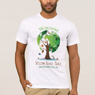T-shirt Le végétalien mondial font la chemise cuire au