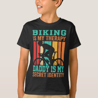 T-shirt Le Vélo Est Ma Thérapie Papa Est Mon Identité Secr