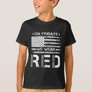 T-shirt Le vendredi nous portons le drapeau américain roug