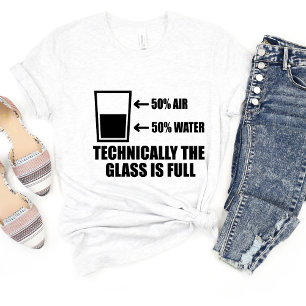 T-shirt Le Verre Est À Moitié Sarcasme Complet Mème Même M