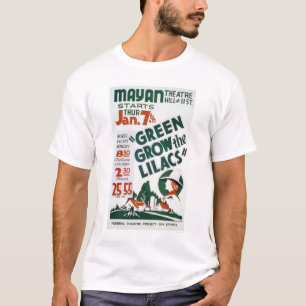 T-shirt Le vert cultivent les lilas WPA 1937
