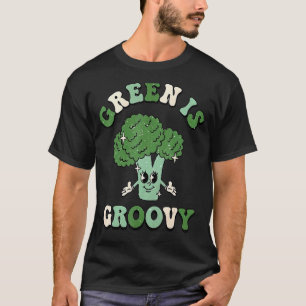T-shirt Le vert est Groovy Mignon Broccoli Vibes Végétalie