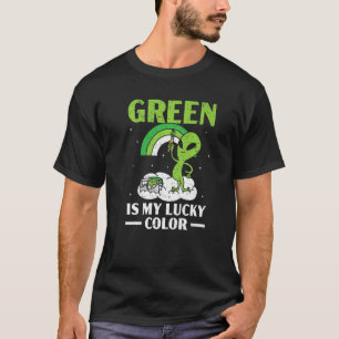 T-shirt Le vert est ma couleur Lucky Funny Alien Adulte ex