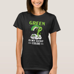 T-shirt Le vert est ma couleur Lucky Funny Alien Adulte ex