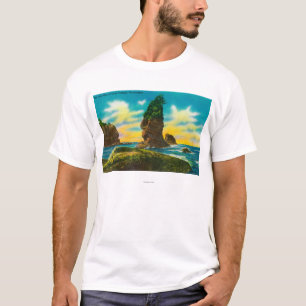 T-shirt Le vieil homme de la flatterie de cap, WA