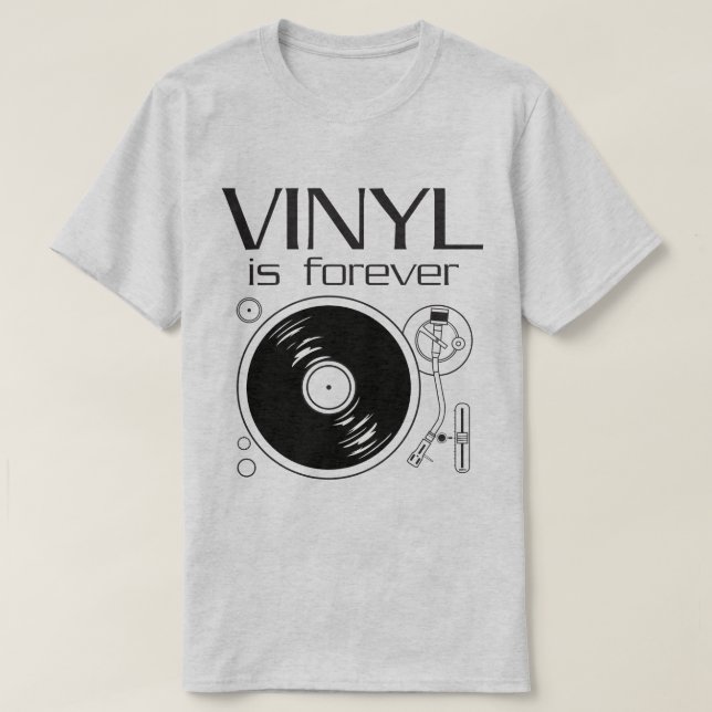 T-shirt Le vinyle est Forever (Design devant)