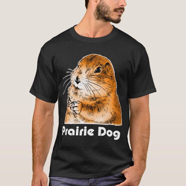T-shirt le visage de chien de prairie (2) (Devant)