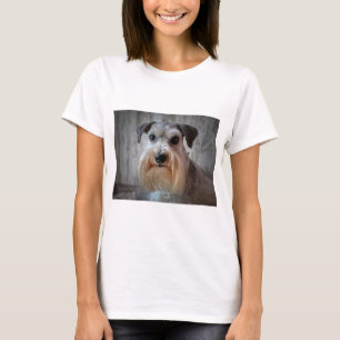 T-shirt Le visage de Schnauzer Dog