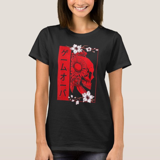T-shirt Le visage du démon japonais Diable Oni Harajuku Ae (Devant)