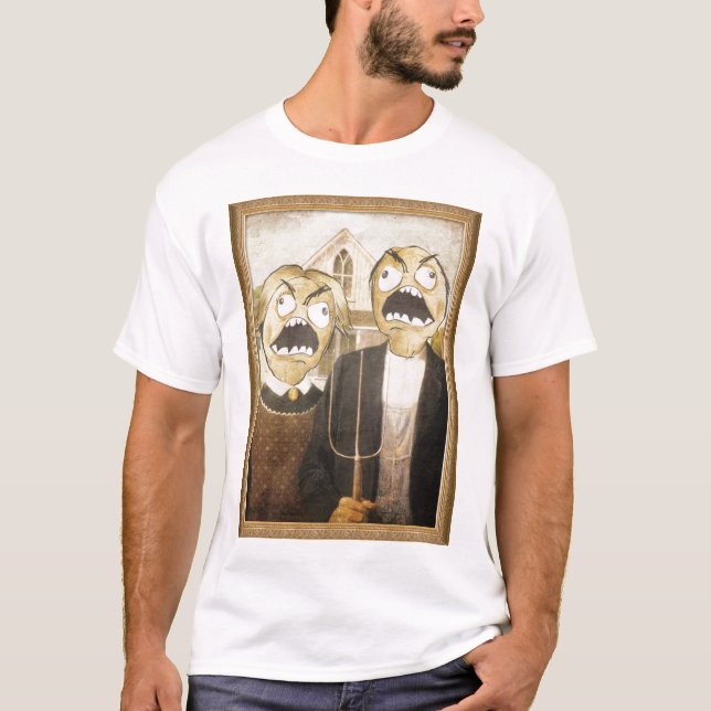 T-shirt Le visage Meme de rage font face à la peinture (Devant)