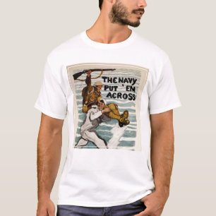 T-shirt Le Voilier Se Lève Alors Qu'Il Porte Un Soldat Sur