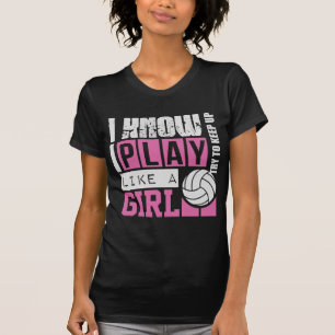 T-shirt le volleyball de jeu aiment une fille
