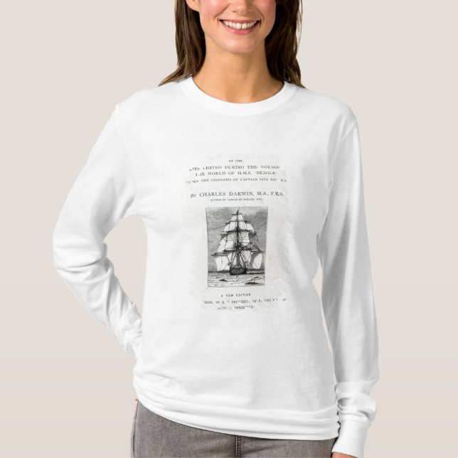 T-shirt Le voyage du beagle (Devant)