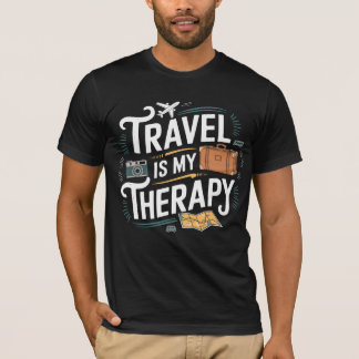 T-shirt Le Voyage est mon Thérapeutique Vêtement Tee