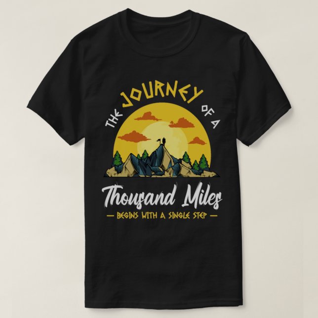 T-shirt Le Voyage Mille Miles Randonnée (Design devant)