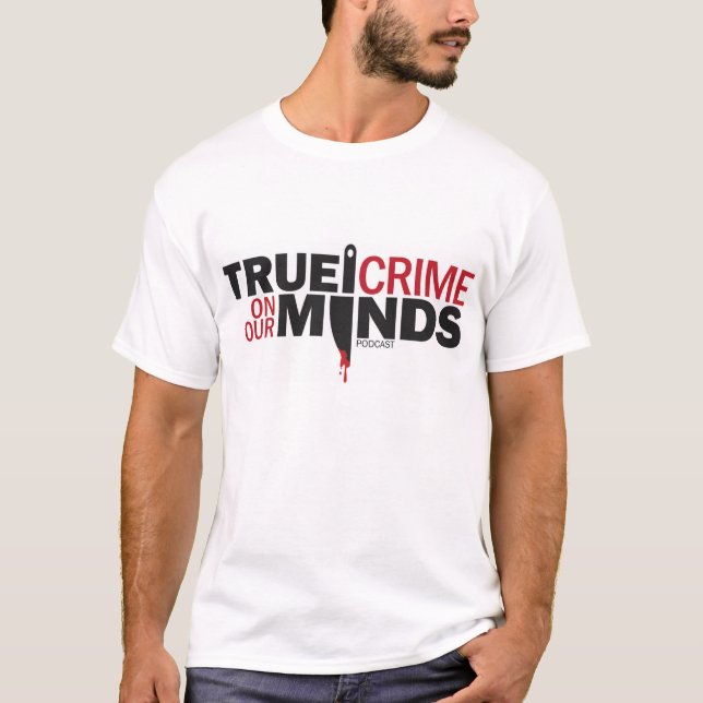 T-shirt Le vrai crime à l'esprit La base masculine (Devant)