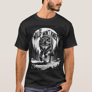 T-shirt Le Wild Won’t Kneel - Loup de Frise sous la lune